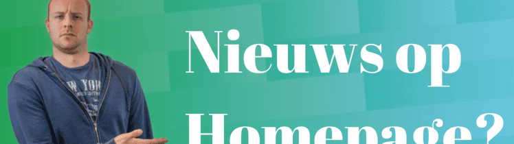 Nieuws op website homepage