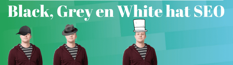 black, grey en white hat seo